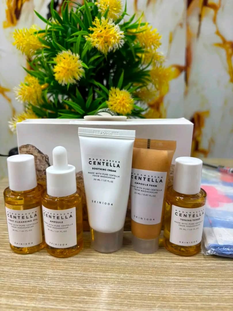 Coffret routine de soins du visage en plusieurs étapes